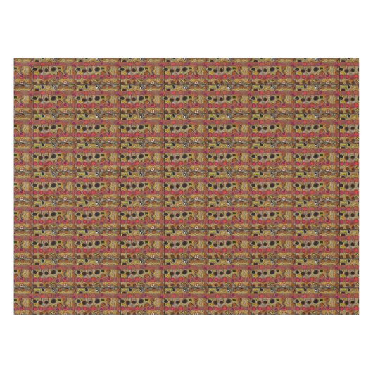 Nubian Bohemisch Geometric Print Tischdecke (Vorderseite (Horizontal))