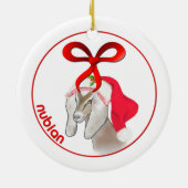 Nubian Christmas Goat Ornament (Hinten)