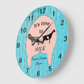 Nubian Daigore Farm Udder Large Clock Große Wanduhr (Winkel)