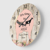 Nubian Daigore Farm Udder Large Clock Große Wanduhr (Winkel)