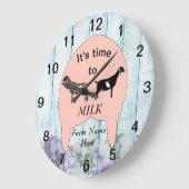 Nubian Dairy Goat Farm Udder Large Clock Große Wanduhr (Winkel)