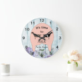 Nubian Dairy Goat Farm Udder Large Clock Große Wanduhr (Zuhause)