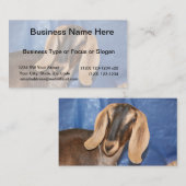 Nubian Damhirschkuhkopf gegen Blau Visitenkarte (Vorne/Hinten)