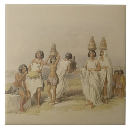 Nubian Frauen bei Kortie auf dem Nil, von "Ägypten Fliese (Vorderseite)