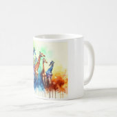 Nubian Giraffes AREF2202 - Watercolor Kaffeetasse (VorderseiteRechts)
