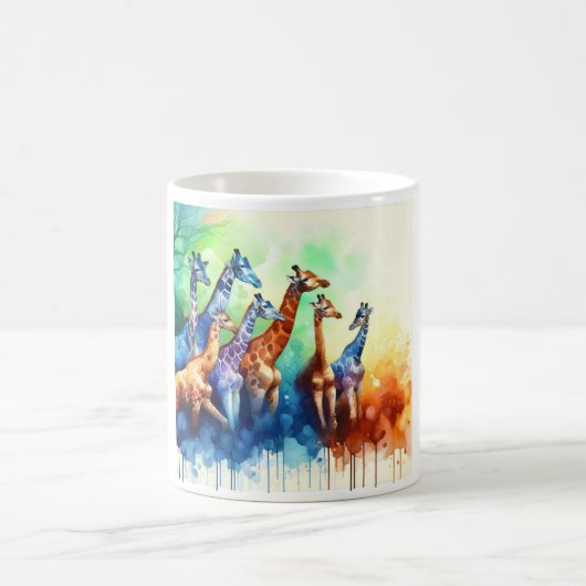 Nubian Giraffes AREF2202 - Watercolor Kaffeetasse (Mittel)