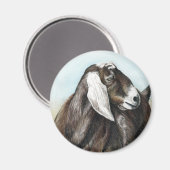 Nubian Goat Art Magnet (Vorderseite/Rückseite)