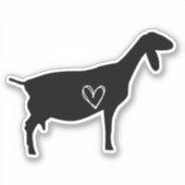 Nubian Goat Liebe Sticker (Vorderseite)