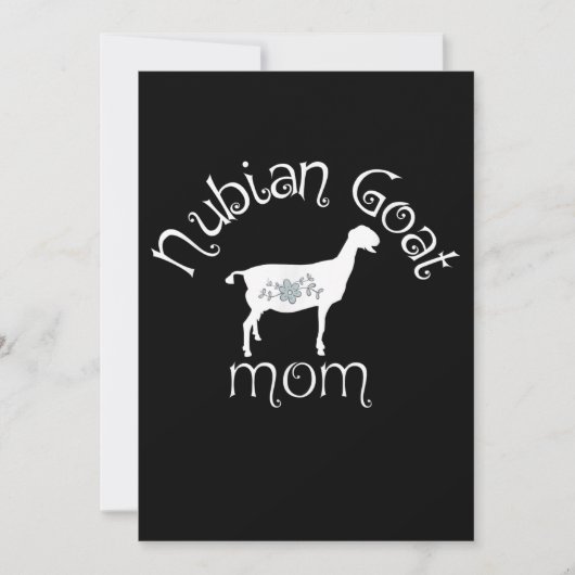 Nubian Goat Mama Geschenk Einladung (Vorderseite)
