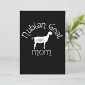 Nubian Goat Mama Geschenk Einladung (Stehend Vorderseite)