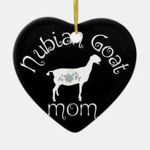Nubian Goat Mama Gift Keramik Ornament