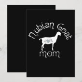 Nubian Goat Mama Gift Save The Date (Vorne/Hinten)