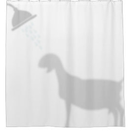 Nubian Goat Shadow Silhouette Shadow Buddies Duschvorhang