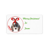 Nubian Goat Weihnachtsgeschenk Tag Sticker Adressaufkleber (Vorne)