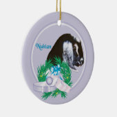 Nubian Goat Wreath Keramik Ornament (Rechts)