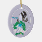 Nubian Goat Wreath Keramikornament (Rechts)