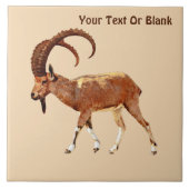 Nubian Ibex - Ein Gedi Fliese (Vorderseite)