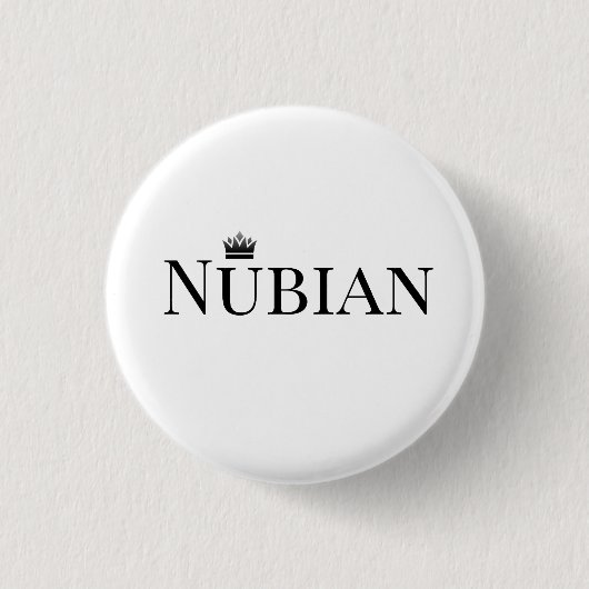 Nubian Knopf Schwarzweiss Button (Vorderseite)