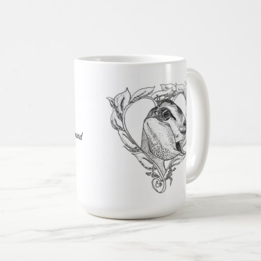 Nubian Kopf im Herzen Kaffeetasse (VorderseiteRechts)