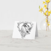 Nubian Kopf im Herzen Karte (Gelbe Blume)