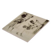 Nubian Musiker (Sepia-Foto) Fliese (Seite)