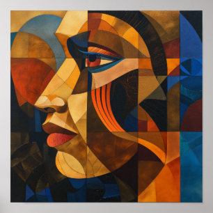 Nubian Nuance: Ein Mosaik der Majestät Poster