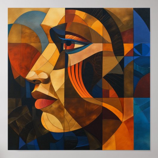 Nubian Nuance: Ein Mosaik der Majestät Poster (Vorne)