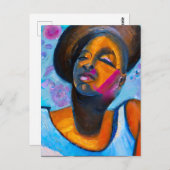 Nubian Princess Powerful Black Woman Art Postkarte (Vorne/Hinten)