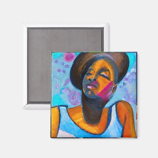 Nubian Princess Powerful Black Woman Magnet (Vorderseite/Rückseite)