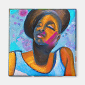 Nubian Princess Powerful Black Woman Magnet (Vorne)