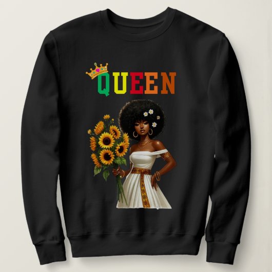 Nubian Queen: Daisy Women's Sweatshirt (Design vorne)