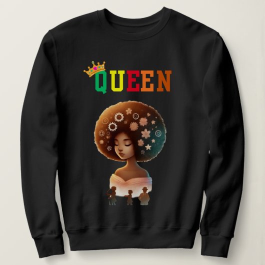 Nubian Queen: Fro Sho Women's Sweatshirt (Design vorne)