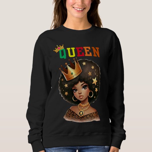 Nubian Queen: Royalty Women's Sweatshirt (Vorderseite)