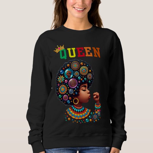 Nubian Queen: Sharp Women's Sweatshirt (Vorderseite)