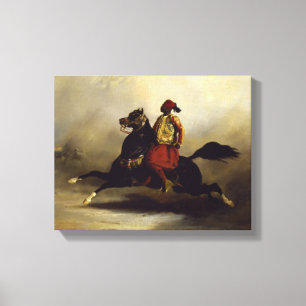 Nubian Reiter am Galopp Leinwanddruck