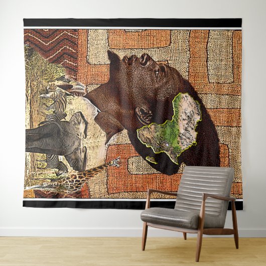 Nubian Religious Art Print Wandteppich (Beispiel (Horizontal))