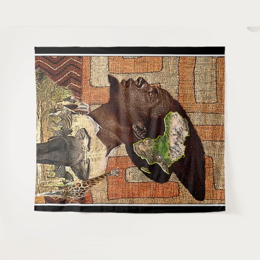 Nubian Religious Art Print Wandteppich (Vorderseite (Horizontal))