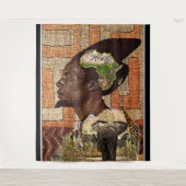 Nubian Religious Art Print Wandteppich (Vorderseite)