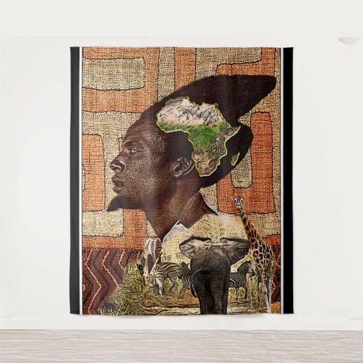 Nubian Religious Art Print Wandteppich (Vorderseite)