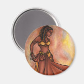 Nubian Sister Belly Dancer Magnet (Vorderseite/Rückseite)