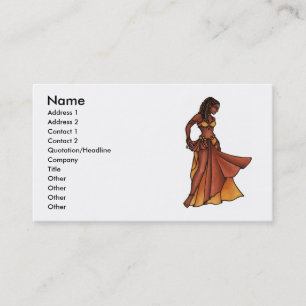 Nubian Sister Bly Dance Business Cards Visitenkarte