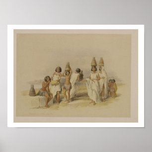 Nubian Women at Kortie on Nile, aus "Ägypten und Poster