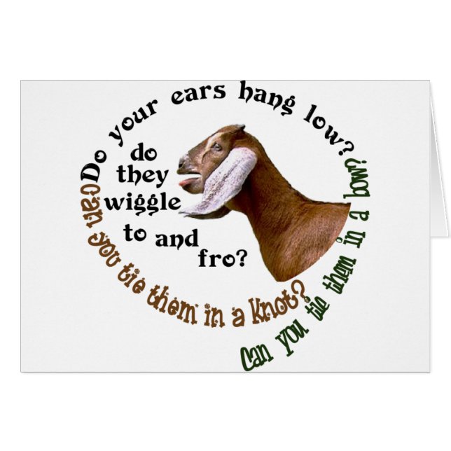 NUBIAN ZIEGE - HÄNGEN IHRE OHREN NIEDRIG? (Vorderseite (Horizontal))