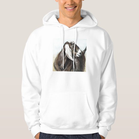 Nubian Ziegen-TierSweatshirtHoodie Hoodie (Vorderseite)