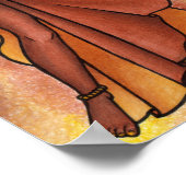 Nubianische Schwester Bauchtänzerin - Poster (Ecke)