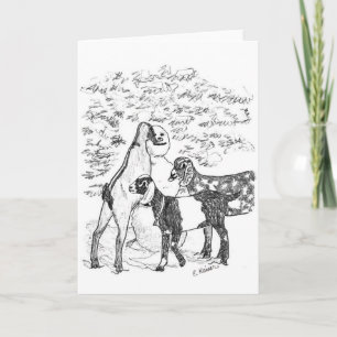 Nubians u. Schneemann Feiertagskarte