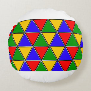 Nubische afrikanische Kunst – Erbe, afrikanischer Rundes Kissen