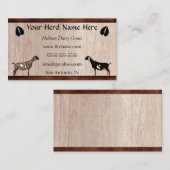 Nubische Milchziege Visitenkarte (Vorne/Hinten)