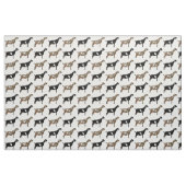 Nubische Milchziegen auf Weiß Stoff (Fat Quarter (45,7 x 55,9 cm))