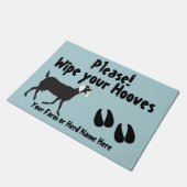 Nubische Ziege Wischen Sie Ihre Hooves WÄHLEN FARB Fußmatte (Schrägansicht)